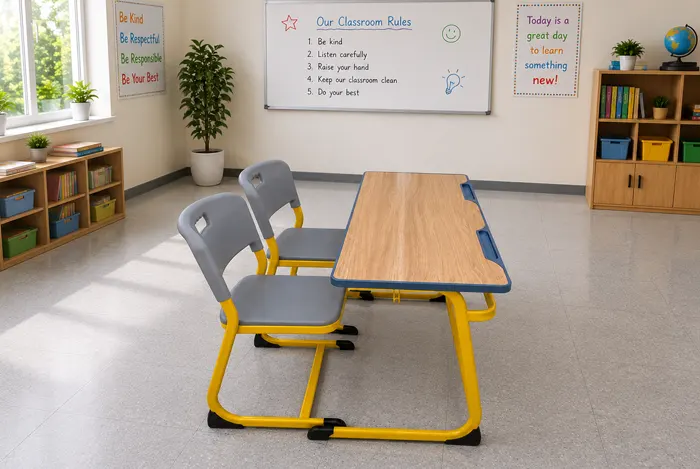 School desks and chairs by Lord's Furniture